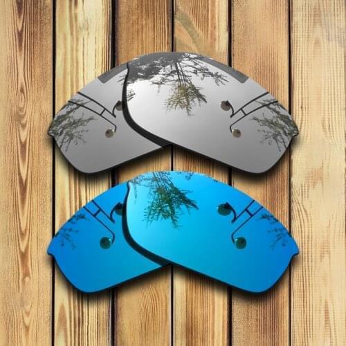 100% Precisely Cut Polarized Replacement Lenses for Flak Jacket Sunglasses Chrome & Blue Combine Options