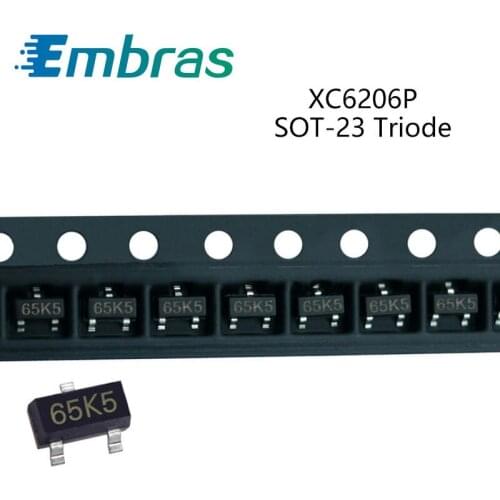 50Pcs SMD Positive Voltage Regulators IC Triode XC6206P182MR 65K5 XC6206P302MR 65Z5 XC6206P332MR 662K Transistor SOT-23