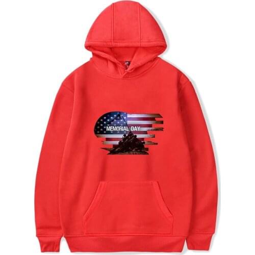 Aikooki New Fashion Memorial Day Hoodies Men/Women Casual Popular Hip Hop Hoodie Print Memorial Day Sweatshirt Pullover Hooded