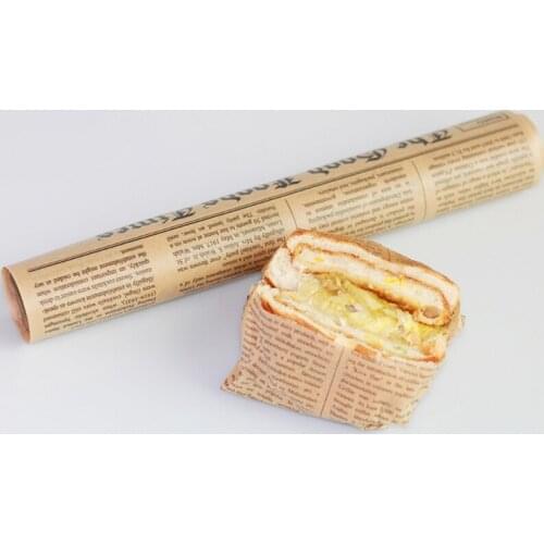 Non Stick Baking Paper Newspaper Style Oil Proof Oilpaper for Oven Pastry Bread Baking Mat Heat Resistant BBQ Grill Wrapper