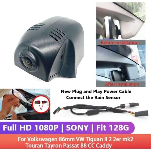 Easy to install car Dash Cam Car Dvr Camera For Volkswagen 86mm VW Tiguan II 2 2er mk2 Touran Tayron Passat B8 CC B6 B7