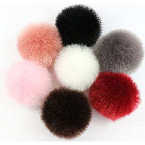 Big 10cm DIY Real Fox Fur Pompoms Raccoon Fur Pom Poms Balls Natural Fur Pompon For Hats Bags Shoes Scarves Accessories