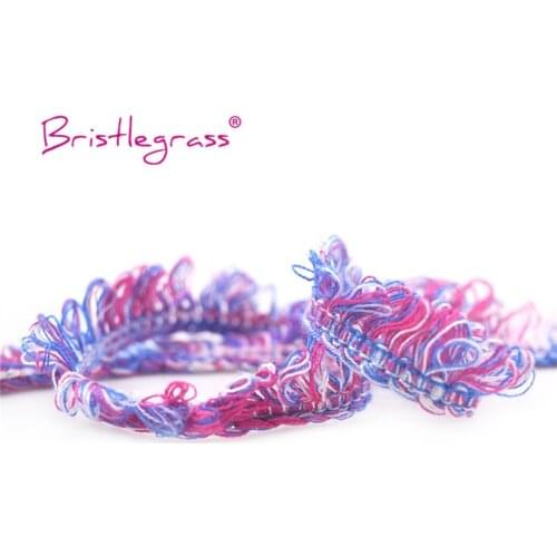 BRISTLEGRASS 1 Yard 5/8" 15mm Blended Yarn Braided Crochet Lace Trims Macrame Tassel Decorative Ribbon Pillow Dress Sewing Craft