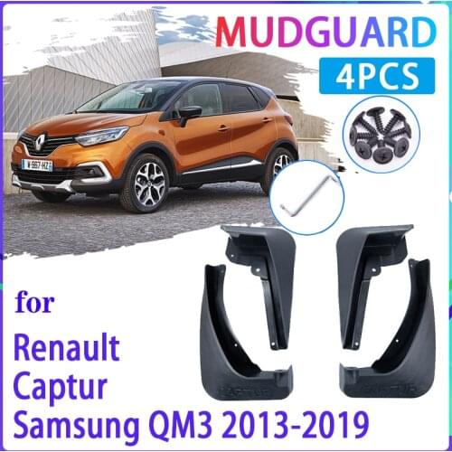 4 PCS Car Mud Flaps for Renault Captur Samsung QM3 2013~2019 Mudguard Splash Guards Fender Mudflaps Auto Accessories