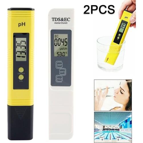 Digital PH EC TDS Meter Tester Temperature Pen Water Purity PPM Filter Hydroponic for Aquarium Pool Water Monitor