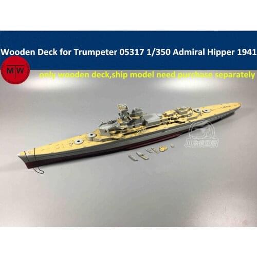1/350 Scale Wooden Deck for Trumpeter 05317 German Admiral Hipper 1941 Model Kits