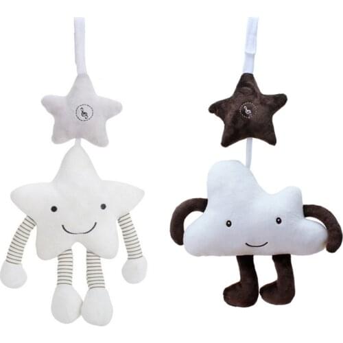 Baby Toys 0-12 Months Star Clouds Plush Infant Soft Baby Rattles Bed bell Toys Musical Appease Rattles Stroller For newborn baby