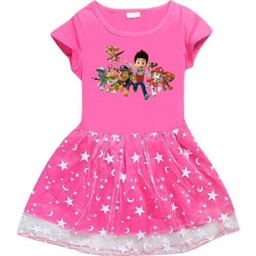Girl Dress Summer Kids Clothes Princess PAW PATROL Print Dresses Cosplay Costume Party Birthday Children Clothing Toys