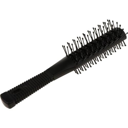 Dual Sided Vent Hair Brush For Men & Women, Vented Brush For Hair Blow Drying Wet or Dry Hair - Black Color