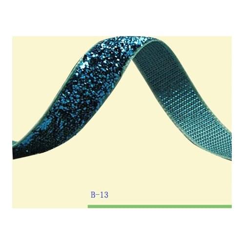 Stretch Turquoise Metallic Velvet Ribbon Velvet Glitter Ribbon 3/8" Stretch Velvet Glitter Ribbon Price Negotiated