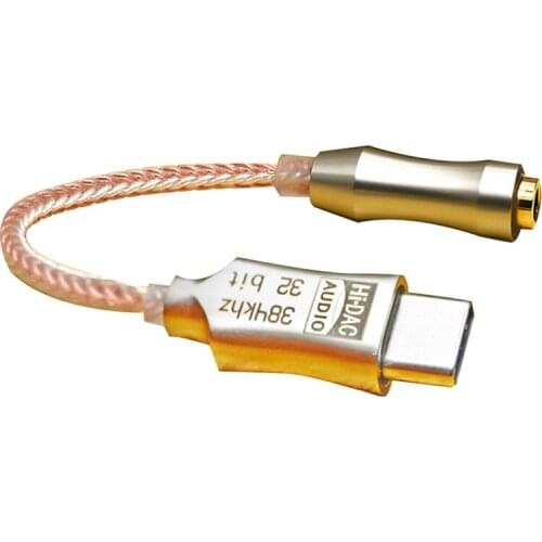 FULL-USB C 3.5Mm DAC Earphone Amplifier Audio Adapter With ALC4050 Type-C To 3.5Mm Headphone Conversion 32Bit 384Khz