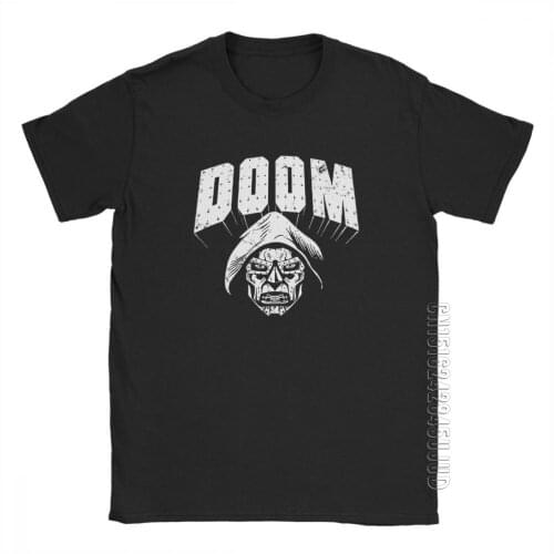 Vintage Doctor Doom T-Shirt Men Pure Cotton T Shirt Retro Game Tee Shirt Barbarian Thulsa Snake Cult Camisetas Tops O Neck