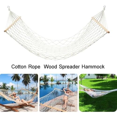 Hammock Single Chair Cotton Rope Swinging Outdoor Camping Backyard Patio