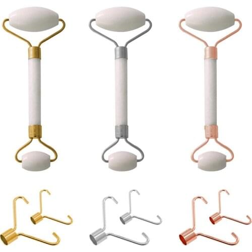 Quartz Facial Massage Crystal Stone Natural Rose Body Jade Massager Derma Roller Skincare Ice Roller Wrinkle Removal Beauty Tool