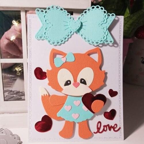 Fox Layering Die Valentine Metal Cutting Dies Cut My Photo Frames For Scrapbooking Dies Metal Nouveau Arrivage 2019