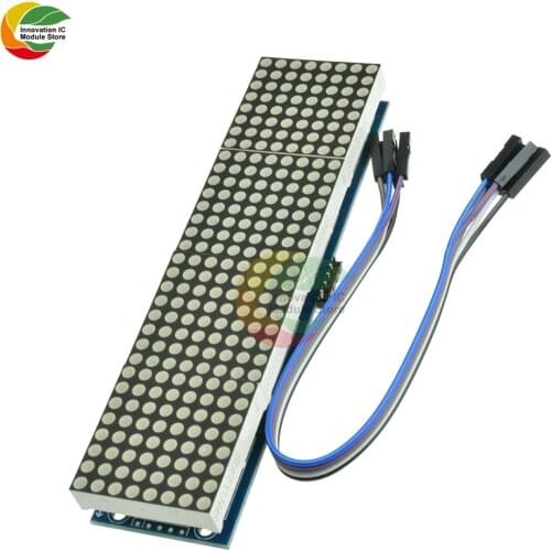 MAX7219 LED Microcontroller 4 In 1 Display With 5P Line Dot Matrix Control Module for Arduino 8 x 8 Dot 5V Common Cathode