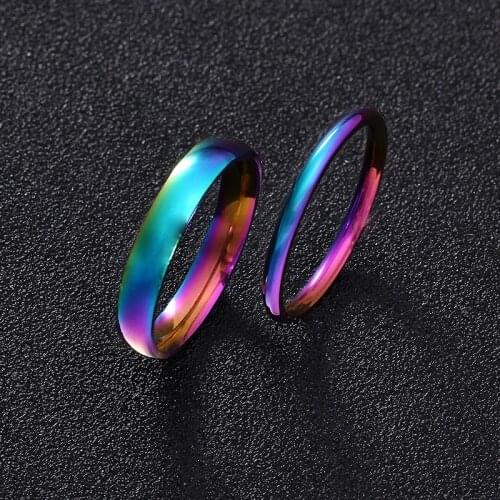 MOREDEAR Couple Ring for Women Man Titanium Steel Lovers' Ring Stainless Steel Wedding Bands 2mm 4mm