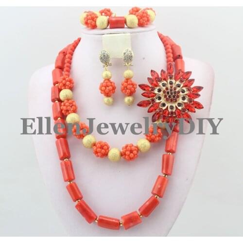 New Arrival!2019 womens Jewelry Crystal Beads African Jewelry Set Wedding Necklace/Earrings/Bracelet Free Shipping W9021