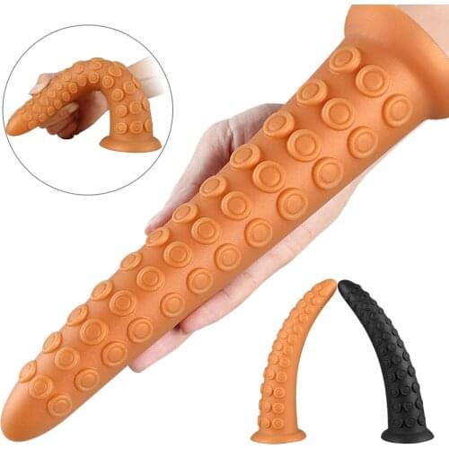 Huge Anal Plug Silicone Octopus Tail Anal Sex Toys Big Sucker Butt Plug Dildo Vaginal Anus Dilator Bdsm Adult Games Buttplug