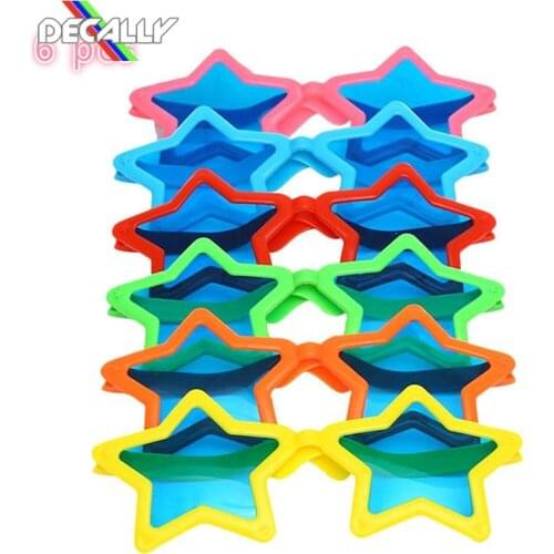 Holiday Decorations 6 Pcs Star Sunglasses Funny Party Photo Carnival Props Masquerade Halloween Costumes Cosplay Costumes
