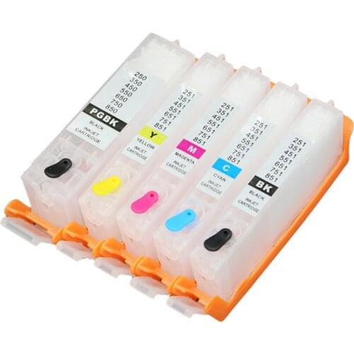 UP 10sets pgi550 cli551 empty Ink Cartridge compatible for canon MG6450 MG5550 IX6850 ip7250 iP8750 MG5650 with ARC