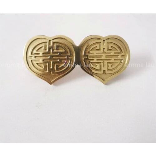 Chinese Style Lucky Heart Cabinet Door Handle Drawer Knobs Cupboard Pulls Gold Kitchen Cabinet Handles Furniture Hardware