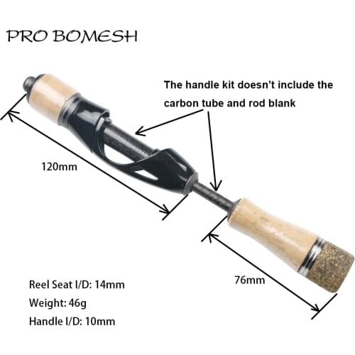 Pro Bomesh 1 Set Cork Handle Spinning Reel Seat Trout Fishing Rod Ice Fishing Rod Accessory DIY Component Repair Kit Cane