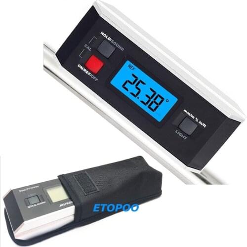 High quality IP65 Digital LCD Protractor Angle Finder Level Inclinometer Magnetic V-Groove 0~360 Degree