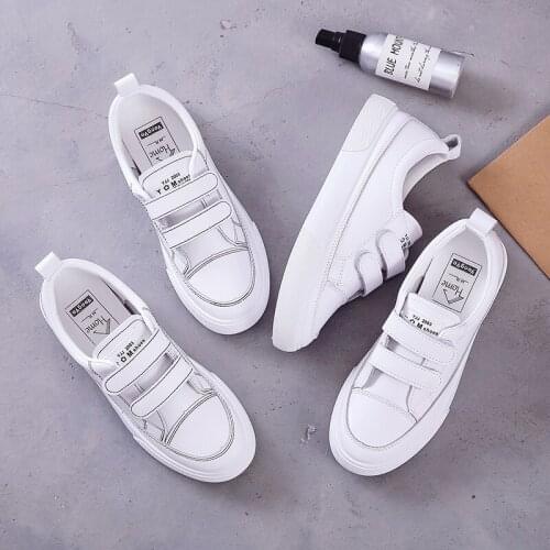 Women Shoes Spring Fashion White Casual Shoes Light Female Lace Up Flat Sneakers Vulcanized Wear-resistant Shoes U20-82