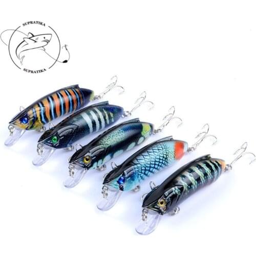 1Pcs Minnow Sea Fishing Baits Lure 8cm/14.5g Artificial Hard Pesca Isca With 6# Hooks Wobblers For Ocean River Fishing Gear