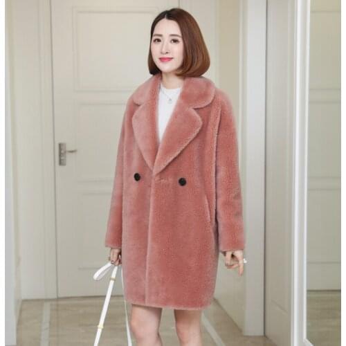 2020, fashion women coat, winter jacket, womens clothing, genuine sheep haircut, fur coats, long warm wool jackets