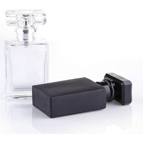 2pcs x 30ml transparent Black glass empty perfume bottle atomizer spray can be filled bottle spray box travel size portable