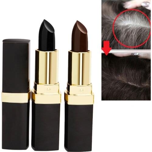 3.8g One-Time Hair dye Instant Gray Root Coverage Hair Color Modify Cream Stick Temporary Cover Up White Hair Colour Dye TSLM1