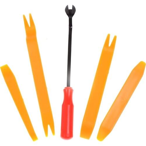 Car Panel Dash Removal Tool Automobile Nail Puller Radio Audio Panel Door Repairing Clip Trim Removal Pry Repair Tools Plastic