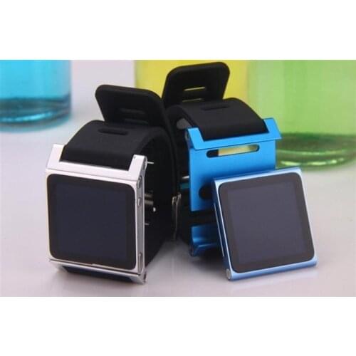 Second Generation Insert Style Aluminum Metal Wrist Strap Watch Band For Apple iPod Nano 6th Generation Cover Case
