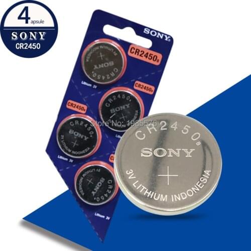 4pcs Original Sony CR2450 Button Batteries KCR2450 5029LC LM2450 Cell Coin Lithium Battery For Watch Electronic Toy Remote