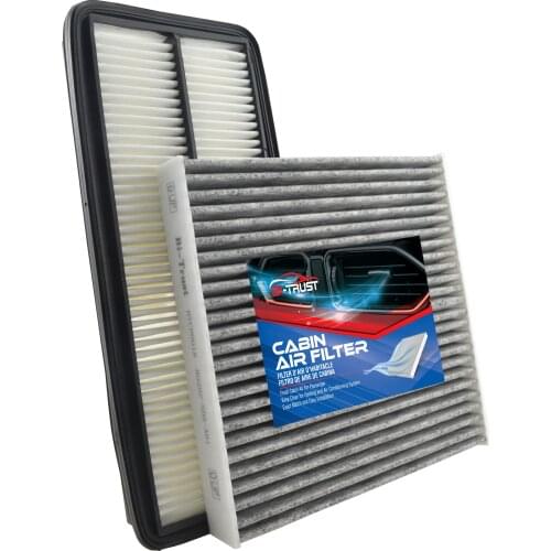Bi-Trust Engine & Carbon Cabin Air Filter for 2004-2006 Acura TL V6 3.2L/2003-2007 Honda Accord V6 3.0L