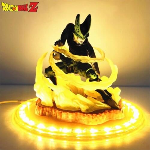 Dragon Ball Z Cell Super Saiyan PVC Action Figures 160mm Dragon Ball Super Anime Led Cell Goku Figurine DBZ
