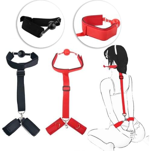 Erotic Sex Toys For Women Gay Couples Fetish Flirting Sexy Handcuffs Collar Bdsm Sex Bondage Rope Slave Sex Shop Mouth Plug