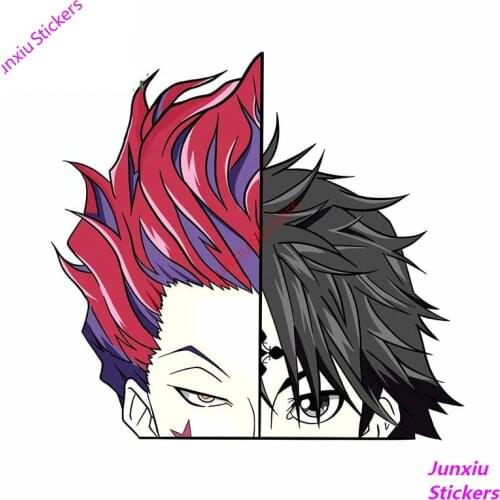 Hisoka and Chrollo Hxh Car Accessories Personality Car Stickers Occlusion Scratch Waterproof Window Trunk Decals KK 13*12cm
