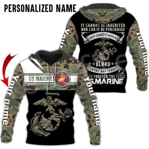 Tessffel America Marine Camo Skull Soldier Army Veteran NewFashion 3DPrint Streetwear Pullover Casual Funny Hoodies Men/Women 17