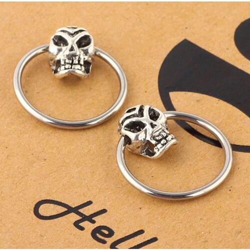 Septum Clicker Rings 16G Stainless Steel Nose Hoop Ring Septum Rings Lip Studs Nostril Earrings Circular Tragus Ear Piercing