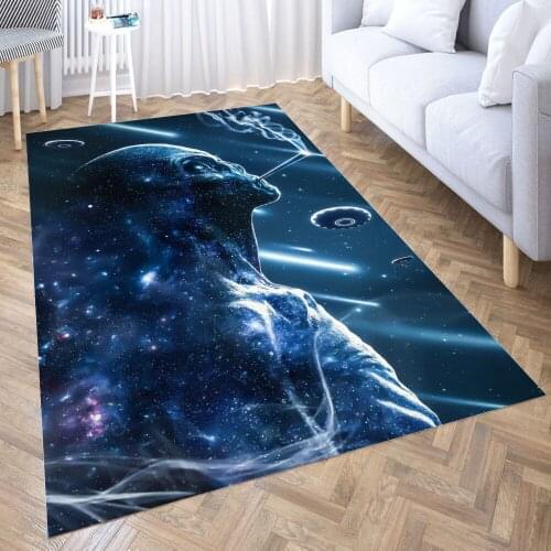 Alien Smoke Carpet for Living Room 3D Anime Cartoon Rug Gamer Teen Room Bedside Lounge Rug Kids Children Floor Mats