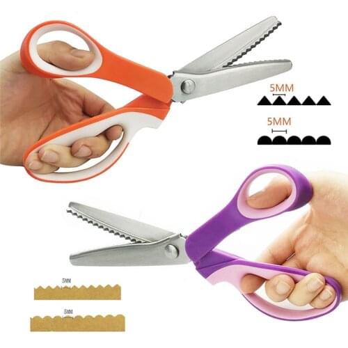 Leather Scissors Tailor Scissors Zigzag Fan-shaped Professional Sewing Fabric Tailor Zigzag Fabric Scissors Sewing Accessories