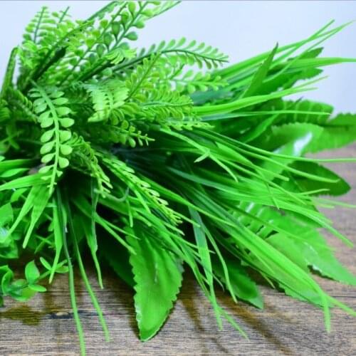 New 1PCS 4 style bouquets of flowers simulation single plant wall plastic floral green plant sitting room adornment ornament