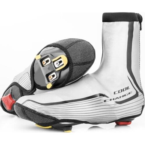 【New store 】 Waterproof Cycling Shoe Covers Winter Thermal Windproof MTB Bike Overshoes Protector Reflective Bicycle Shoes Cover