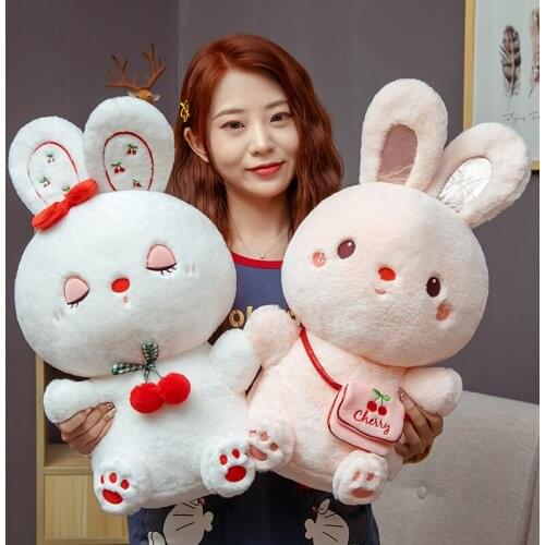 30-50CM Cartoon Rabbit Plush Toys Lovely Stuffed Soft Animal Lovely Pink Rabbit Pillow Cushion for Baby Kids Birthday Gifts