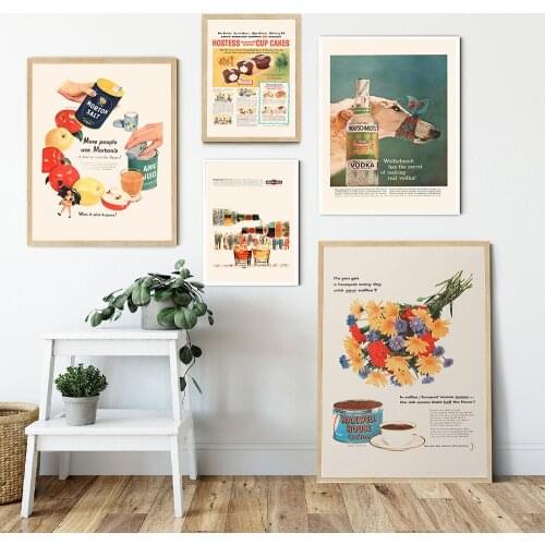 Retro Advertising Posters Absinthe Blanqui Wine Ads Classic Wall Cocktail Canvas Painting Vintage Poster Home Bar Decor Gift