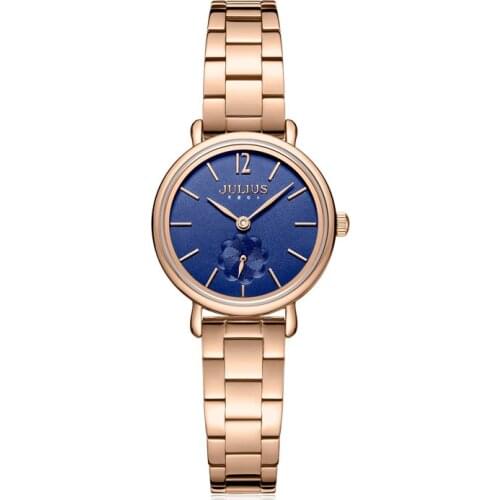 Luxury Small Womens Watch Japan Mov't Lady Hours Fine Fashion Stainless Steel Bracelet Girls Cute Birthday Gift Julius Box