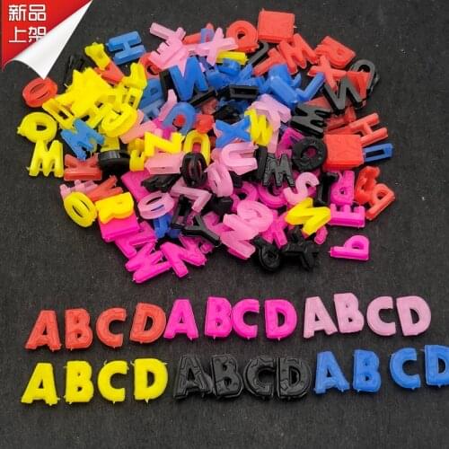 A-Z 26pcs/lot Silicone Letter Slide Charms Candy Color Initial Alphabet Sliders For 8mm Kids Toy Bracelet Keychains Phone straps